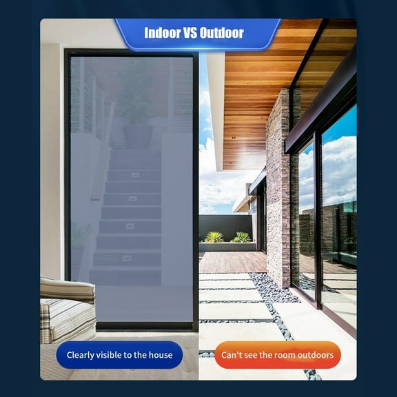 Qiopertar Opaque Window Film, Removable Room Darkening Security Cover for Glass, Sun Blocking Heat Control Light Blocker for Home Bedroom Office Door