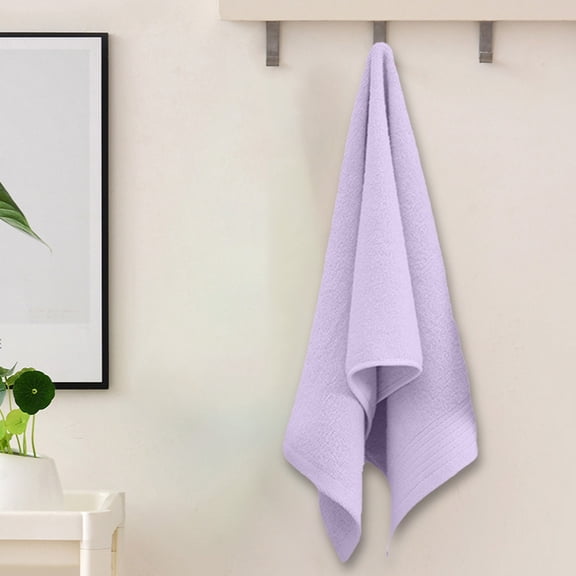 Qiopertar Oversized Bath Towel, 75x35cm Soft Absorbent Cotton Towel, Luxury Hotel Grade Bathroom Towels for Shower Spa Pool Beach, Purple