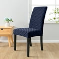 thumbnail image 1 of Qiopertar Plush Jacquard High Back Chair Cover, Elastic Dining Chair Slipcover All in One Full Coverage, Dirt Proof Washable Chair Covers for Home Restaurant Office Armchair Sofa, Blue, 1 of 6