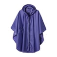 thumbnail image 1 of Qiopertar Rainproof Jacket for Women Waterproof Quarter Sleeve Hooded Zipper Jacket Casual Comfy Raincoat with Pockets Lightweight Pullover Outerwear, Purple XXL, 1 of 5