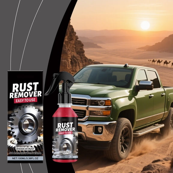 Qiopertar Rust Remover, Multi-Purpose Rust Remover for Cars Metals Furniture, Household Rust Stain Cleaner, Automotive Metal Furniture Daily Maintenance Tool 100ml