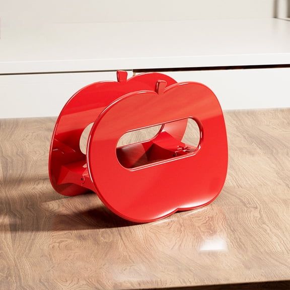 Qiopertar -Shaped Pot Lid Rack, Kitchen Countertop Storage Organizer with Ventilation Drainage, Cutting Board Pan Lid Holder for Space Saving Modern Decor, Red