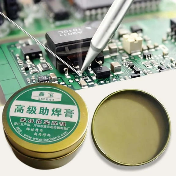 Qiopertar Soldering Paste 100g, High Performance Solder Paste with Enhanced Conductivity, No Clean Flux Paste for Metal Electronic Soldering Repair