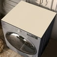 thumbnail image 1 of Qiopertar Solid Color Absorbent PVC Drainage Mat, Refrigerator Washer Dryer Top Cover, Waterproof Anti-Slip Machine Protector for Kitchen Laundry Room, Beige, 1 of 6