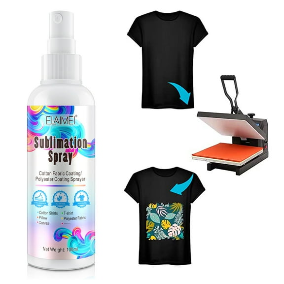 Qiopertar Sublimation Coating Spray 3.4 fl oz, Quick Dry Fabric Pretreatment, Easy Sublimation Spray with Scratch Protection for Canvas