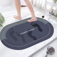 thumbnail image 1 of Qiopertar Super Absorbent Bath Rug, Non Slip Bathroom Floor Mat, Fast Drying Washable Shower Rugs for Bathtub Sink Laundry Room, Blue, 1 of 8