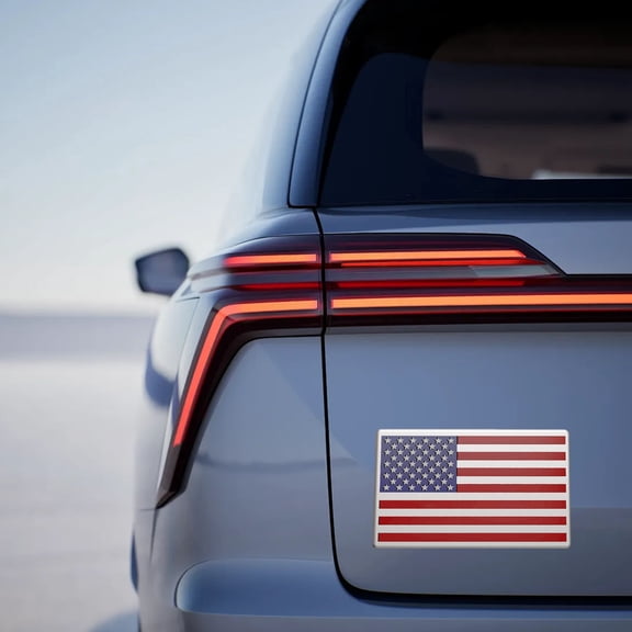 Qiopertar USA Flag Car Sticker, Patriotic American Flag Vinyl Decal, Removable Adhesive Car Sticker for Vehicle Window Bumper Laptop