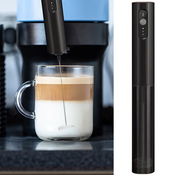 Qiopertar USB Rechargeable Milk Frother with 3 Speeds, Adjustable Foam Maker for Coffee Hot Chocolate Frappe, Portable Drink Mixer for Home Office Travel