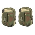 thumbnail image 1 of Qiopertar Under $5 2pcs Outdoor Military Sports Tactic Waist Bag, 6-inch Mobile Phone Pouch with MOLLE, Waterproof Belt Pack, 1 of 5
