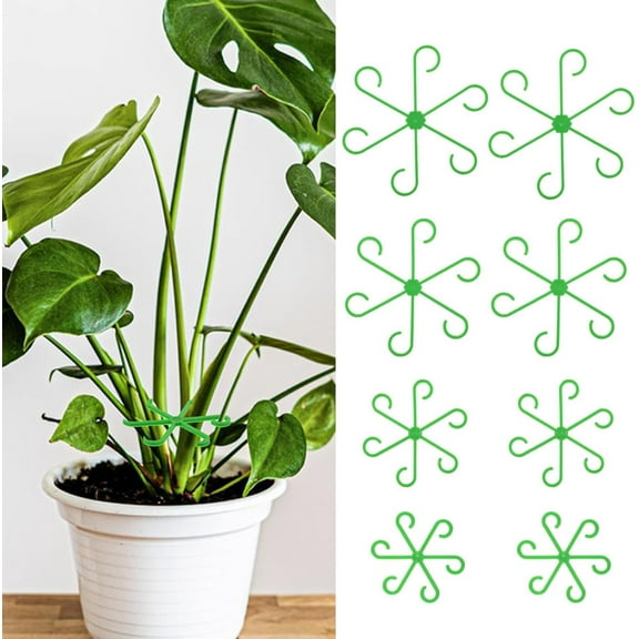 Qiopertar Under $5 8-Piece Plant Support Stakes, Reusable Climbing Stems for Indoor Plants, Adjustable Monstera Pothos Support System