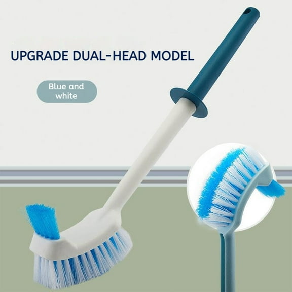 Qiopertar Under $5 No Dead Corner Toilet Brush, Double-Sided Thickened Cleaning Brush Wall Mounted, Bathroom Household Cleaning Tools