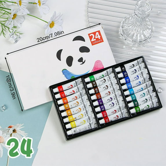 Qiopertar Under $5 Portable Mini Acrylic Watercolor Set 8/15 Colors, Removable Watercolor Paint with Metal Clip, Travel Sketching Kit for Artists