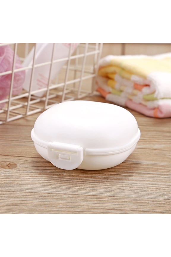 Under $5 Portable Travel Soap Container, Leak Proof Shower Dish Case for Hiking, Compact Toiletry Storage Box