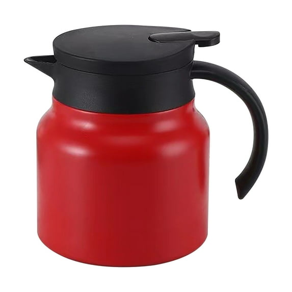 Qiopertar Under $5 Stainless Steel Tea Pot with Filter, One Click Water 1000ml, Double Layer Insulated Kettle Sealed