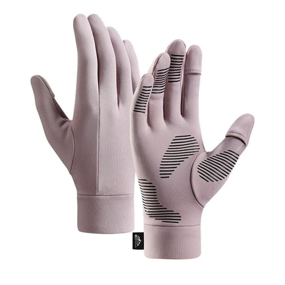 Qiopertar Under $5 Winter Cycling Inner Gloves, Thermal Windproof Lining for Skiing, Touchscreen Compatible Base Layer Gloves