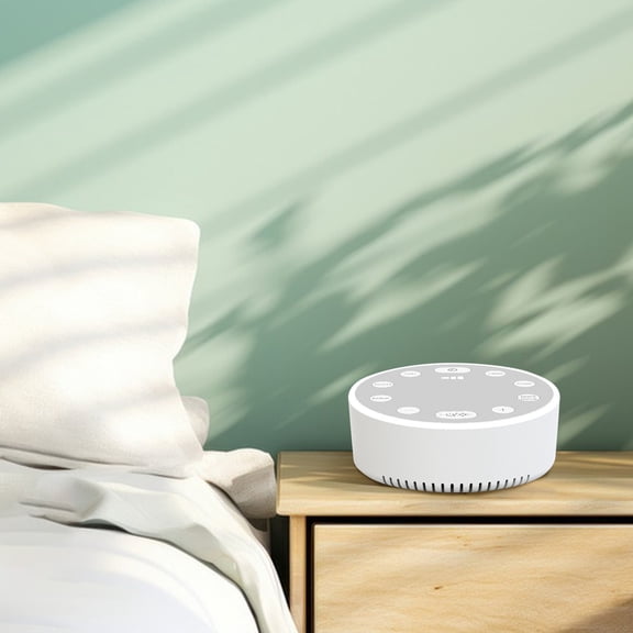 Qiopertar White Noise Sleep Machine, Portable Sound Machine with Breathing Light Speaker, Compact Audio Device for Mood Regulation Travel Rest