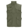 thumbnail image 1 of Qiopertar Women's Breathable Fishing Travel Hiking Vest Jacket with Pockets Mesh Lightweight Outdoor Casual Sleeveless Waistcoat, Green L, 1 of 6
