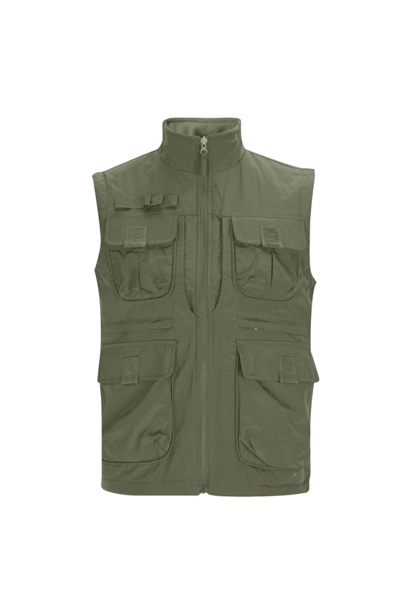 Women's Breathable Fishing Travel Hiking Vest Jacket with Pockets Mesh Lightweight Outdoor Casual Sleeveless Waistcoat, Green M