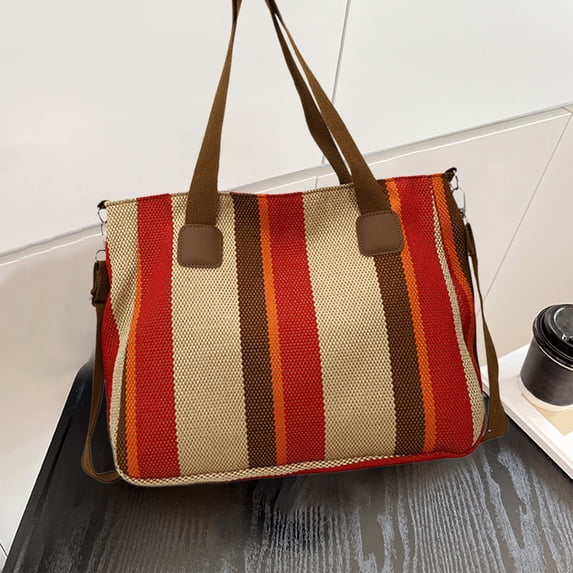 Qiopertar Women's Shoulder Bag, Fashion Casual Handbag Messenger Tote Purse, Adjustable Strap Crossbody Bag for Work Travel Shopping Beach, Red