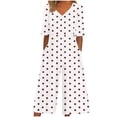 thumbnail image 1 of Qiopertar Women's Summer Floral Print Jumpsuit Casual Short Sleeve V-Neck Back Zipper Side Pocket Romper Pants, White M, 1 of 5