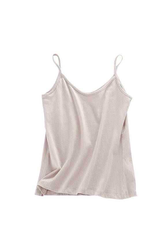 Women's V-Neck Camisole Solid Color Knitted Tank Top Casual Comfy Sleeveless Undershirt Fashion Basic Layering Stretch Camisoles, Purple XXL