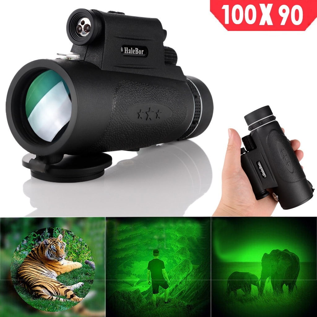 Qiopertar up to 60% off Gift on Sale Outdoor Day&Night Vision 100x90 Optical Monocular Hunting Hiking Telescope NEW