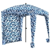 Qipi Beach Cabana - Easy to Set Up Canopy, Waterproof, Portable 6' x 6' Beach Shelter, Included Side Wall, Shade with UPF 50+ UV Protection, Ultimate Sun Umbrella