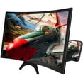 thumbnail image 1 of Qishi 12'' 3D Curved Screen Magnifier for Mobile Phone, HD Magnifier Projector Screen Enlarger for Videos, Movies, Games, Foldable Phone Stand with Screen Amplifier, Compatible with All Smartphones, 1 of 7