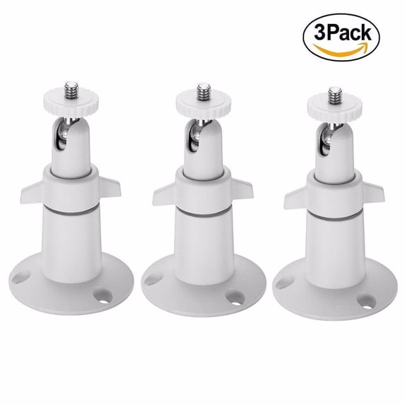 Somnr Adjustable Security Wall Mount NETGEAR Arlo Pro Camera, White, 3 Pack