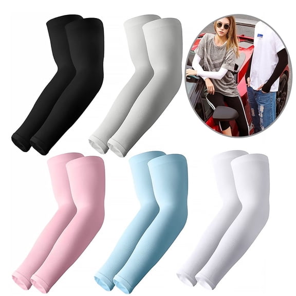 Somnr Cooling UV Protection Unisex Sleeves, Nylon Multicolor, 5 Pairs