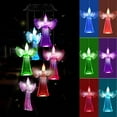 thumbnail image 1 of Qishi Outdoor Decor MomGiftsGardening Gifts Grandma Gifts Angel Wind Chimes OutdoorGifts for Mom Solar Wind Chimes, 1 of 8