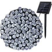 Qishi Patio Solar String Lights 72ft 200 LED Landscape Decorative Solar Lights for Christmas Patio Lawn Garden Backyard White