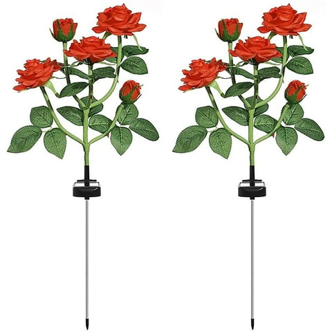 Qishi Solar Red 1.2 V LED Landscape and Walkway Light (2 Pack)