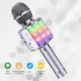 thumbnail image 1 of Qishi Voice Disguiser Karaoke Machine for Kids, Silver, 1 of 6