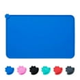 thumbnail image 1 of Qishi Waterproof Silicone Pet Feeding Mat for Dogs & Cats-BLUE, 1 of 8