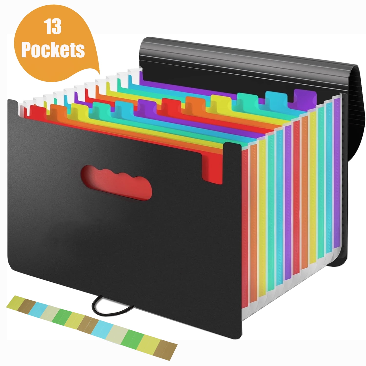 Qissep Accordion File Organizer, 13 Pockets Expandable Desktop File ...