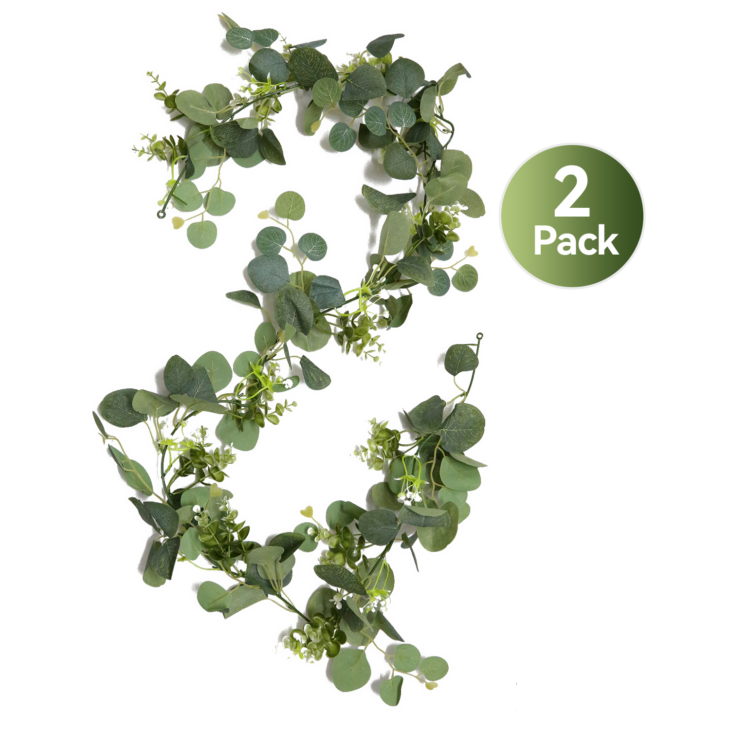 Coolmade 6pcs Artificial Vines Fake Greenery Garland Willow Leaves