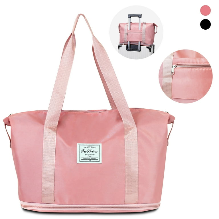 Qissep Foldable Travel Duffle Bag for Women,Airport Carry on