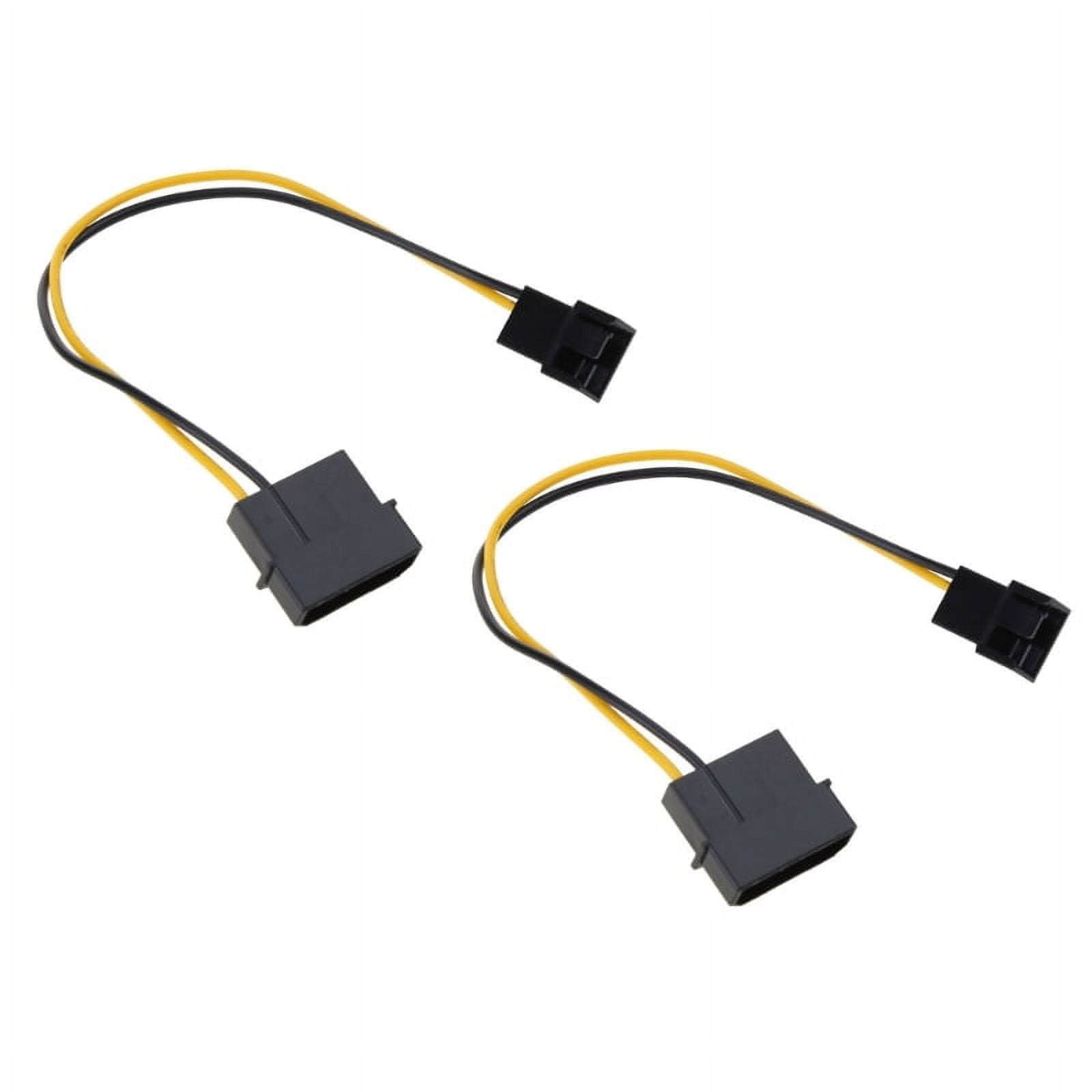 Qisuw 3-Pin to 4-Pin Mole* Pass-Through Fan Power Adapter Cable 4Pin ...