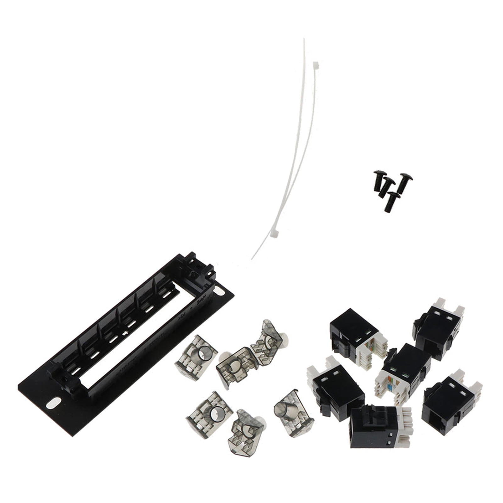 Qisuw 6-Port Patch Panel - Blank 1U Keystone Panel For Ethernet Cables ...