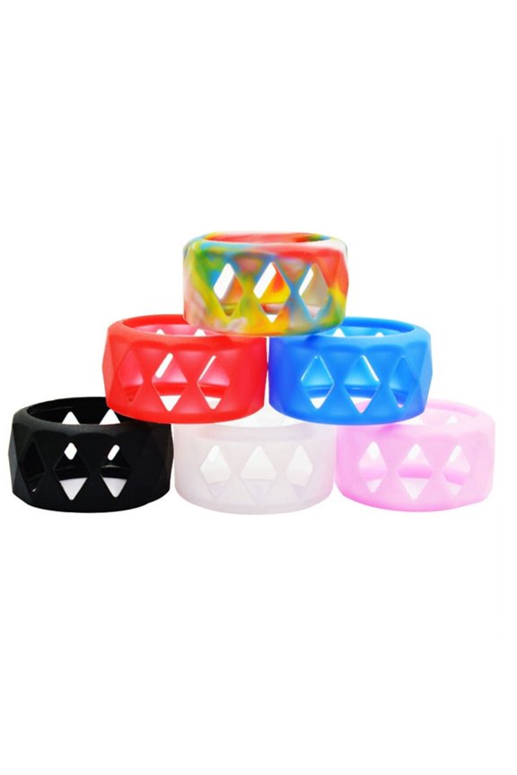 6Pieces/set Silicone Anti Slip Ring Non-Skid Band Ring Soft for Protection Sleeve 25 x 17 mm Silicone Ring Assorted Colo