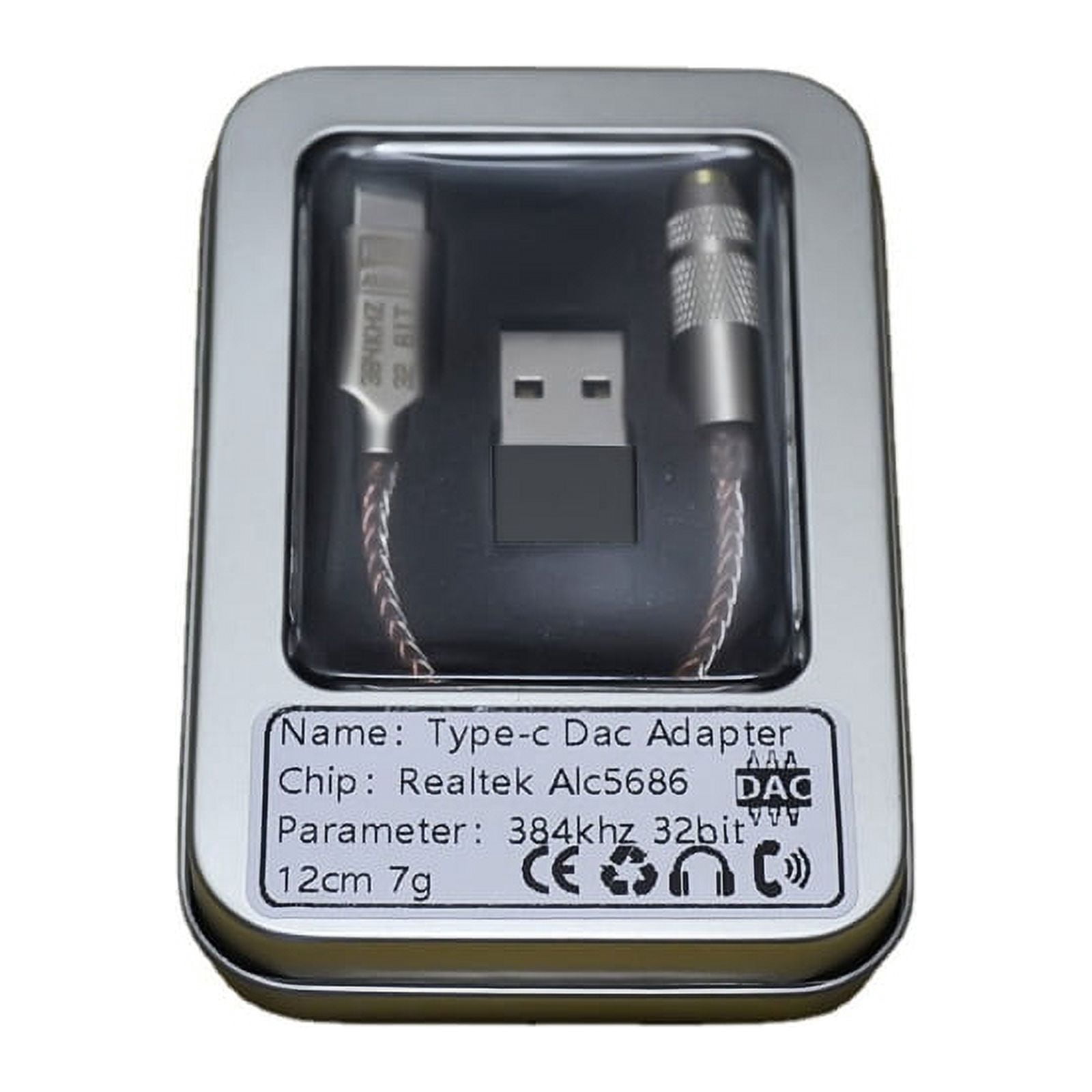 Qisuw ALC5686 USB Type C DAC Headphone Amp 3.5mm Output 32bit 384KHz ...