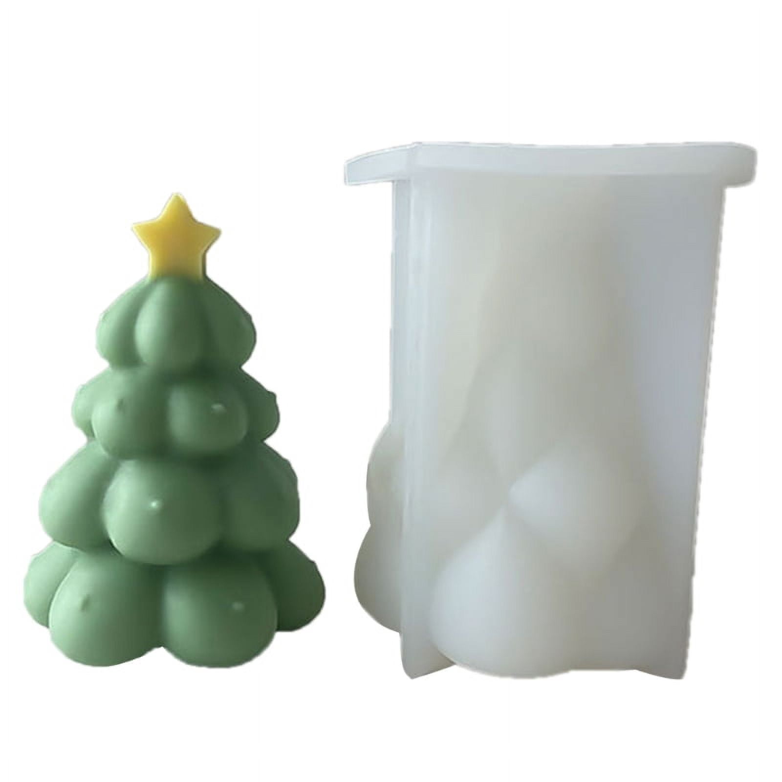 Qisuw Christmas Tree Resin Mold 3D Face-less Old Man Candle Making Mold ...