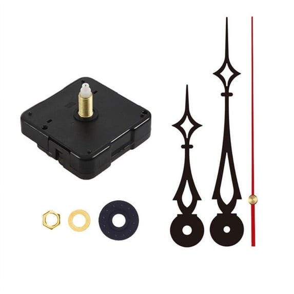 Qisuw Clock Movement High Torque 20mm Shaft- with Long Spade-Hands for DIY Clock Quartz Clock Movement Mechanism Replacement