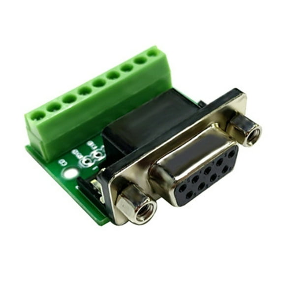 Qisuw Durability 9-Pin 9-Hole DB9 Male/ Female Connector Adapter Easy Installation Screw Terminal High Conversion Performance