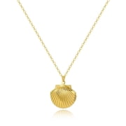 Qisuw Fashionable Sea Shells Locket Necklace DIY Photo Pendant Charm Clavicular Chain 40+5cm Adjustable Length Women Jewelry