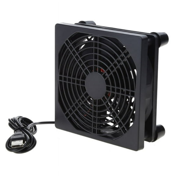 Qisuw High Airflow Cooling Fan for Router Modem Receiver TV Box 5V USB Port Heatsink Durable & Quiet Router Cooling Fan