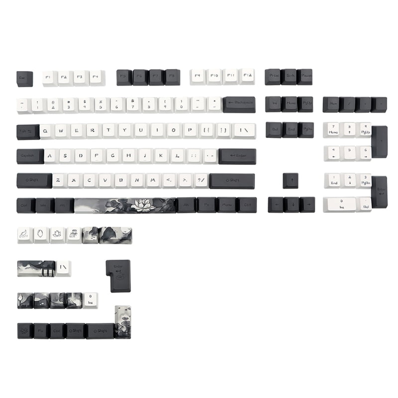 Qisuw Ink Lotus Keycap PBT Standard Dye Sublimation Process Keycap ...
