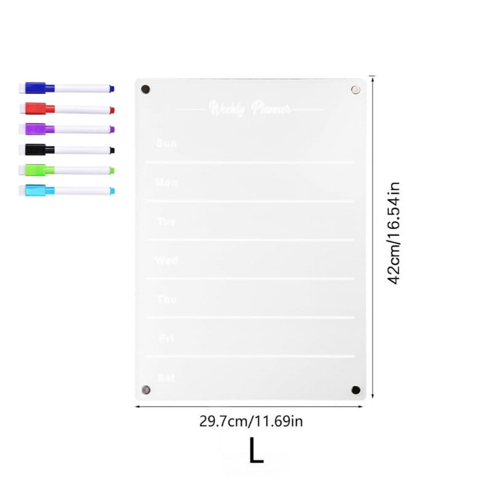 Qisuw Dry Erase Weekly Planner Board for Fridge Weekly
