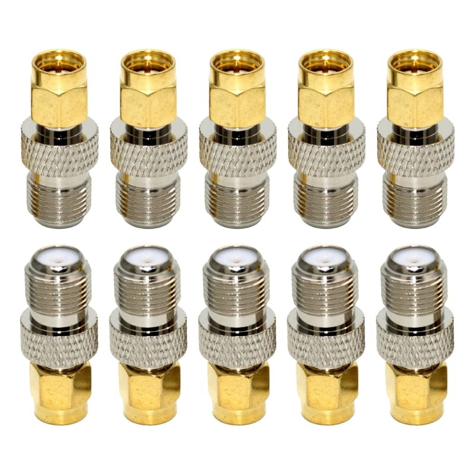 Qisuw Precise SMA Coaxial Cable Connector SMA Male to F Female RF ...
